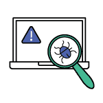 Traitement de virus informatique sur ordinateur en réparation